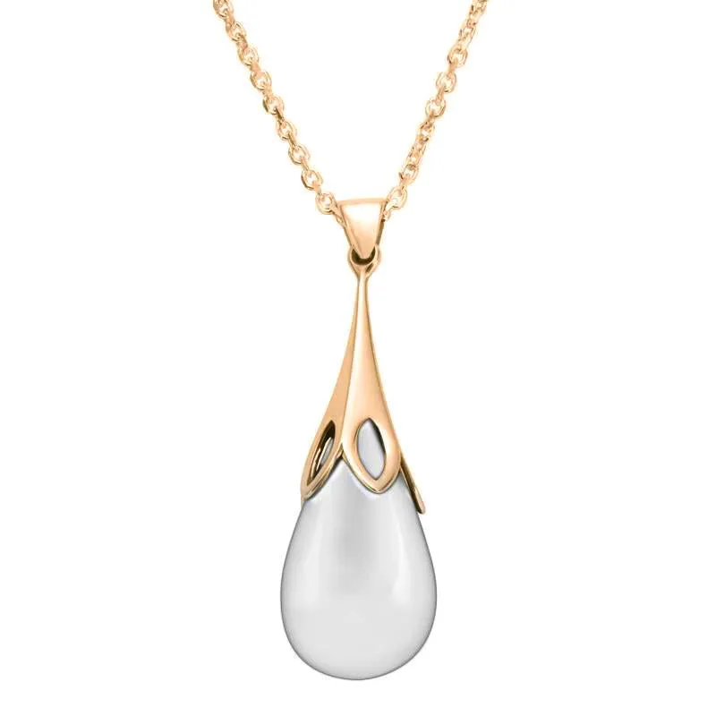 9ct Rose Gold Bauxite Small Tulip Necklace