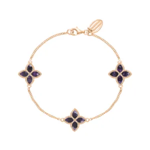9ct Rose Gold Blue John eden Marquise Flower Bracelet