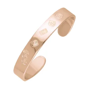 9ct Rose Gold Hallmark Cuff Bangle