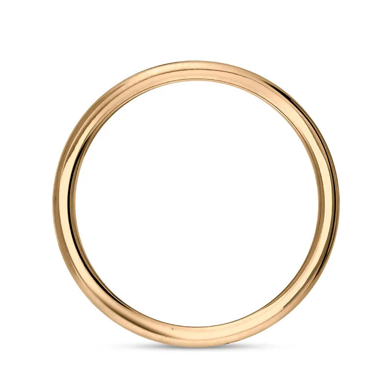 9ct Rose Gold Turquoise King's Coronation Hallmark 5mm Ring D