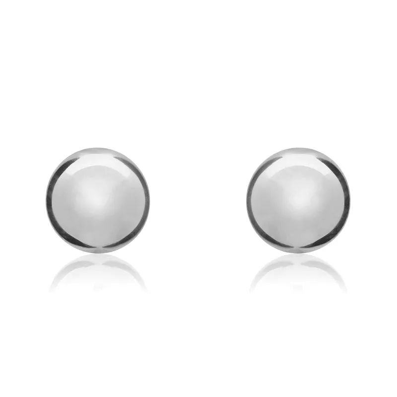 9ct White Gold 8mm Ball Stud Earrings