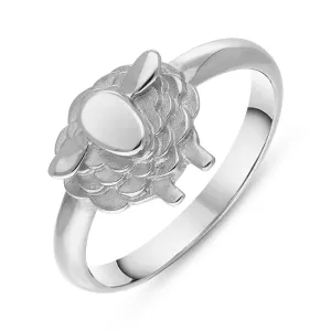 9ct White Gold Sheep Ring