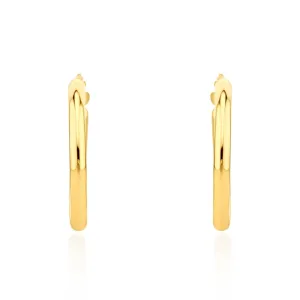 9ct Yellow Gold 14mm Hoop Earrings