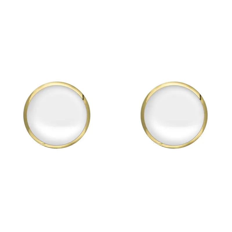 9ct Yellow Gold Bauxite 5mm Classic Small Round Stud Earrings