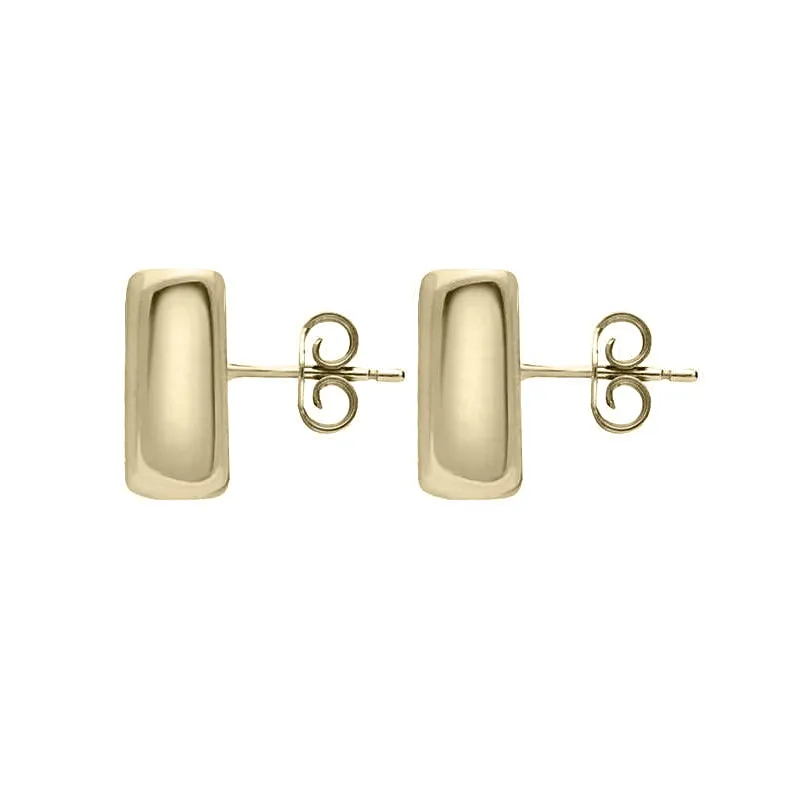 9ct Yellow Gold Blue John Dinky Square Stud Earrings