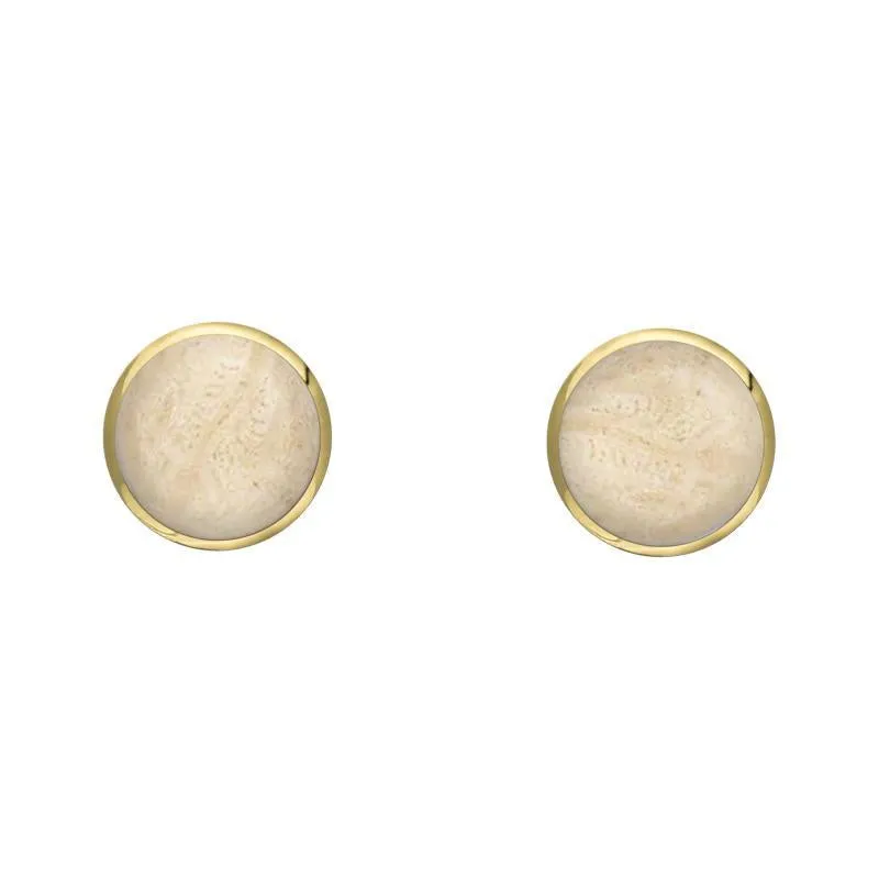 9ct Yellow Gold Coquina 4mm Classic Small Round Stud Earrings