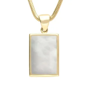 9ct Yellow Gold Mother of Pearl Oblong Necklace