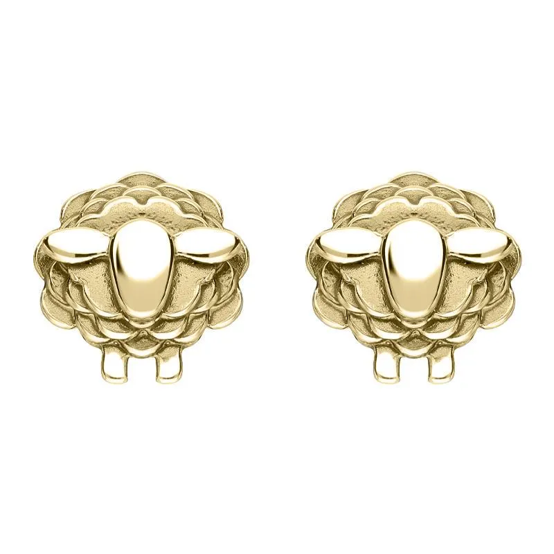 9ct Yellow Gold Sheep Stud Earrings