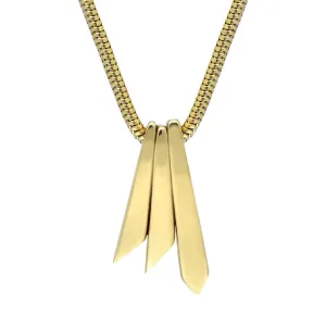 9ct Yellow Gold Three Drop Graduated Necklace