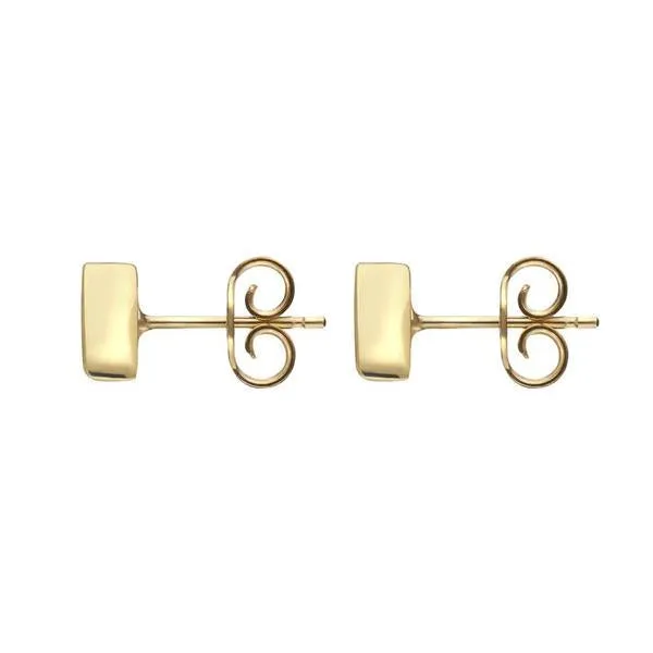 9ct Yellow Gold Turquoise Tiny Triangle Stud Earrings