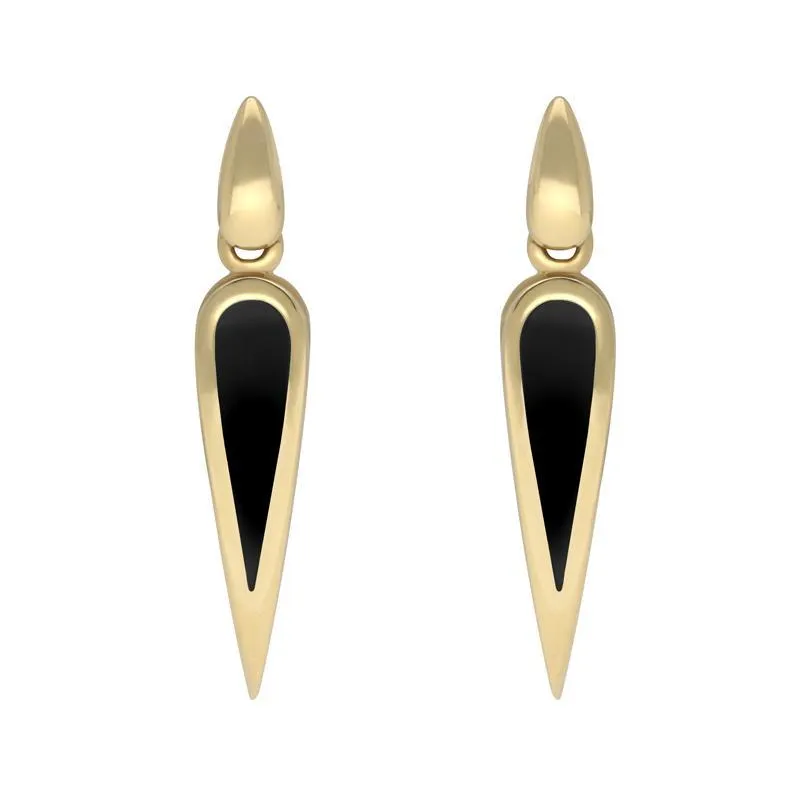 9ct Yellow Gold Whitby Jet Toscana Pear Drop Two Piece Set