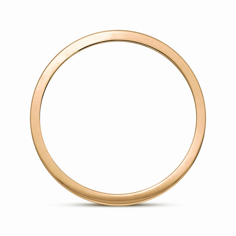 9ct Rose Gold 0.18ct Diamond King's Coronation Hallmark Princess Cut 4mm Ring D
