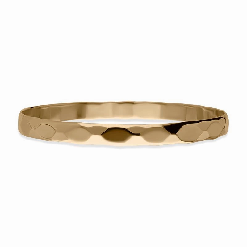 9ct Rose Gold Faceted Bangle