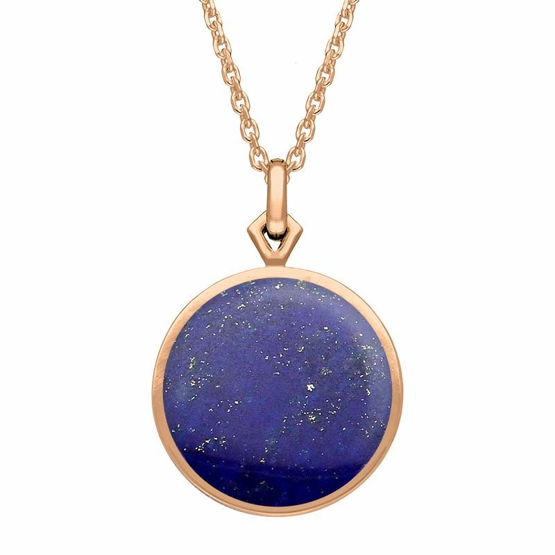 9ct Rose Gold Lapis Lazuli Flore Filigree Necklace