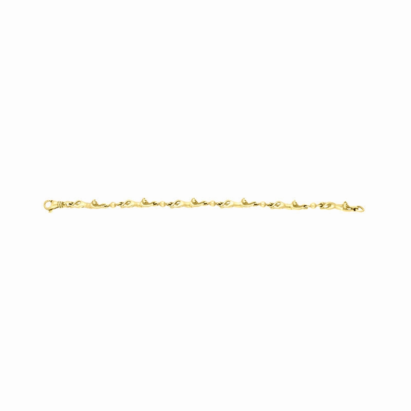 9ct Yellow Gold Cat Handmade Bracelet