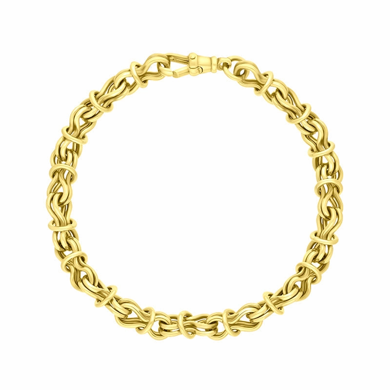 9ct Yellow Gold Multi Link Handmade Bracelet