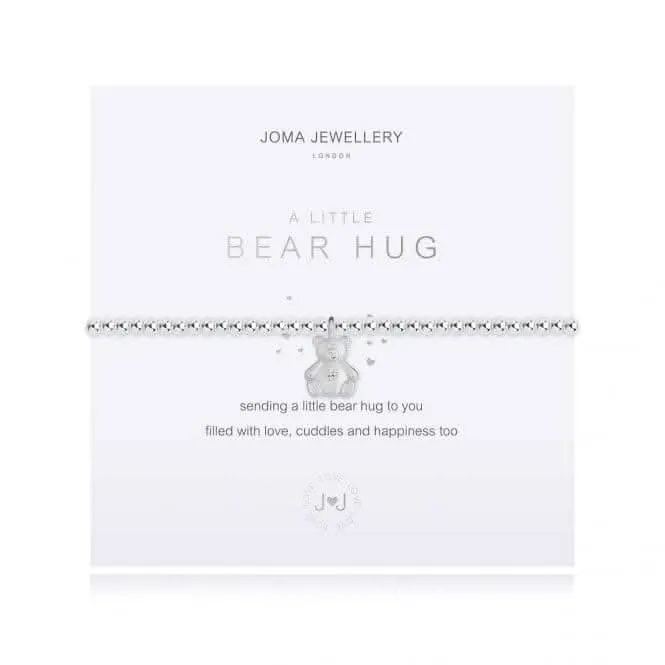 A Little Bear Hug Silver Bracelet 17.5cm Stretch Bracelet 3883
