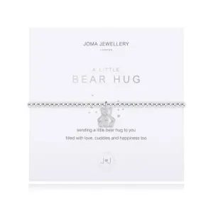 A Little Bear Hug Silver Bracelet 17.5cm Stretch Bracelet 3883