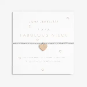 A Little Fabulous Niece Silver Rose Gold Plated 15.5cm Bracelet C716