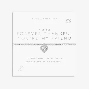 A Little Forever thankful You Are My Friend Silver Plated Bracelet 8150