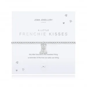 A Little Frenchie Kisses Silver 17.5cm Stretch Bracelet 4302