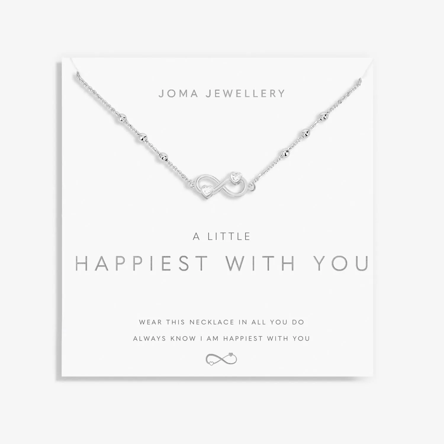 A Little Happiest With You Silver Plated Necklace 8692