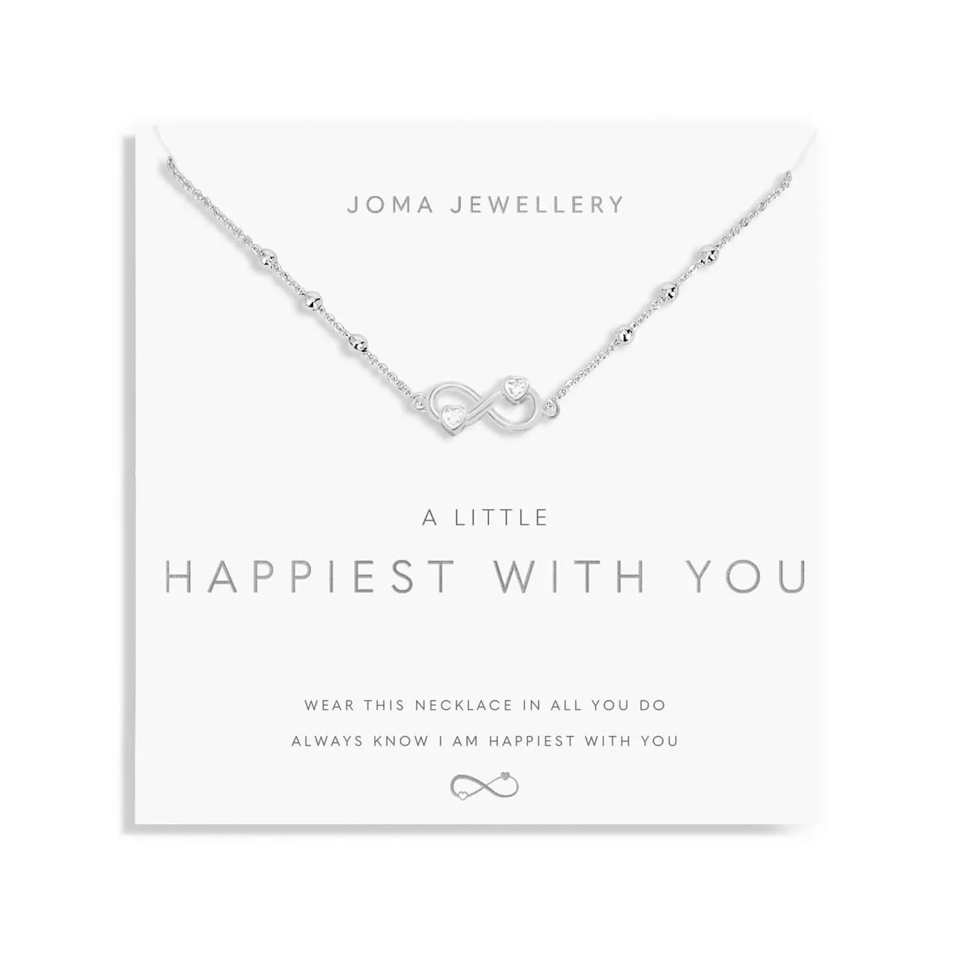 A Little Happiest With You Silver Plated Necklace 8692