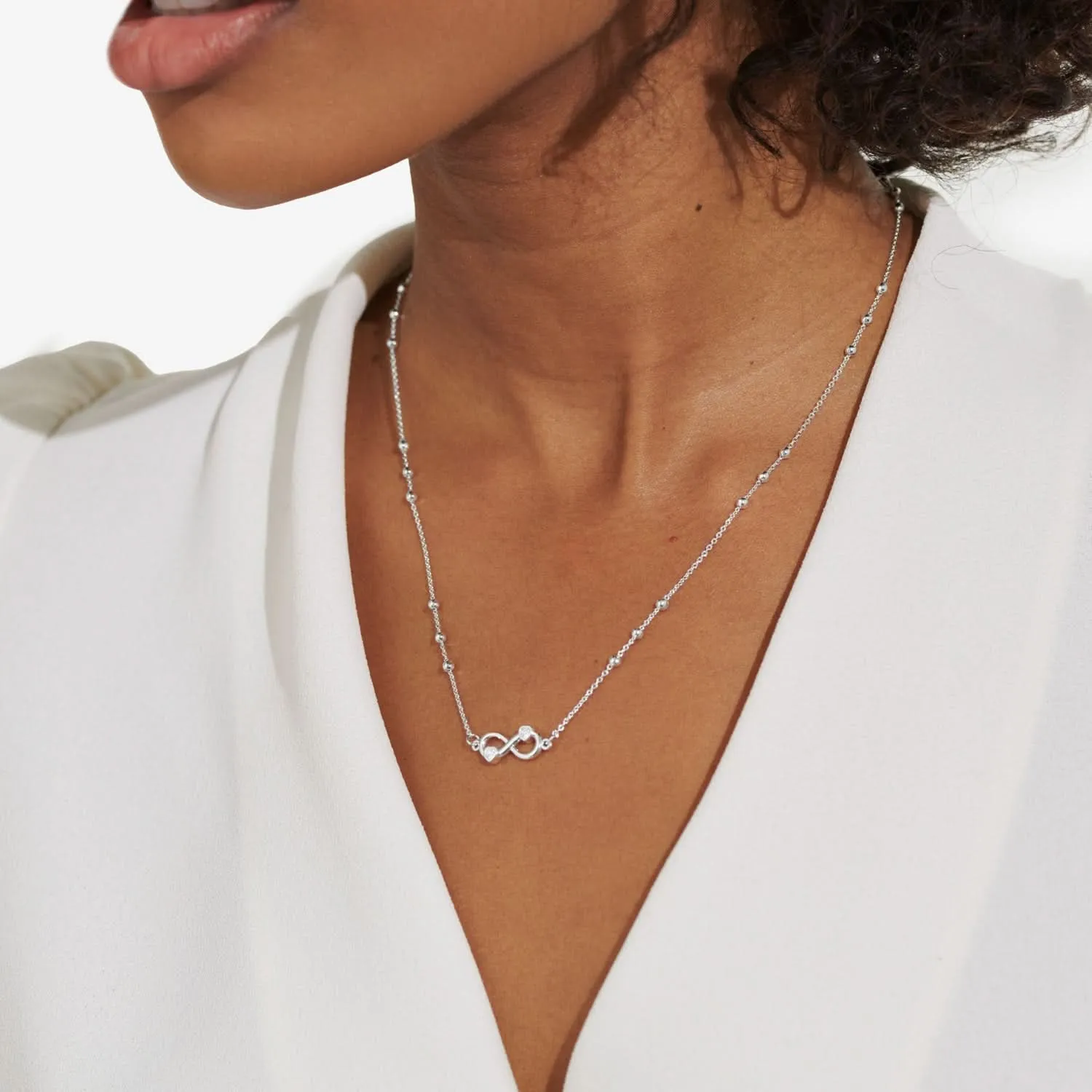 A Little Happiest With You Silver Plated Necklace 8692
