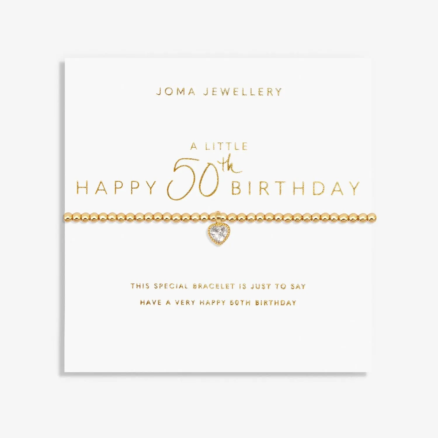 A Little Happy 50th Birthday Gold Plated Bracelet 7584