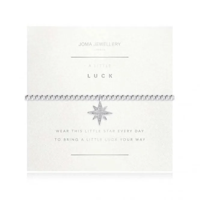 A Little Luck Silver Bracelet Faceted 17.5cm Stretch Bracelet 3753