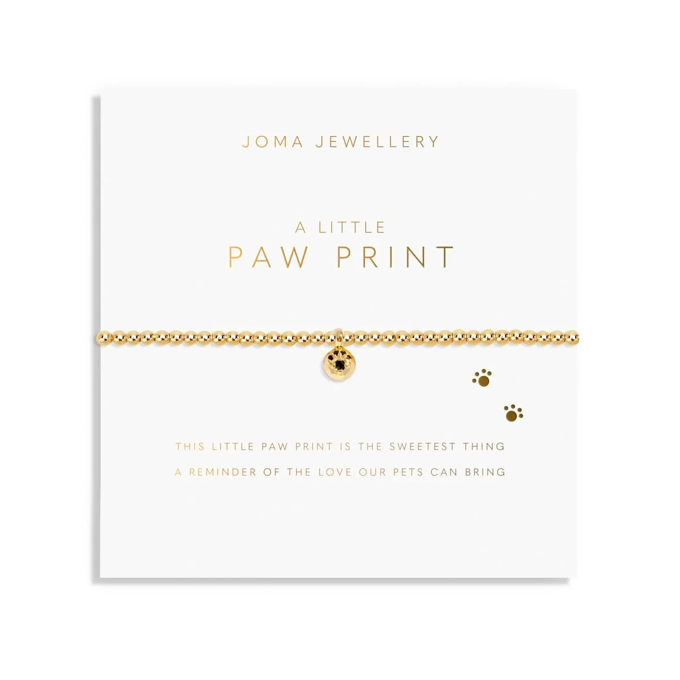 A Little Paw Print Gold Plated Bracelet 8216