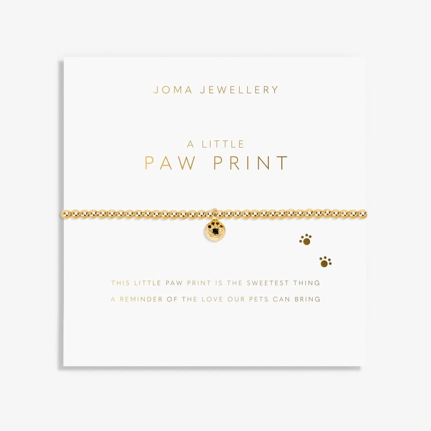 A Little Paw Print Gold Plated Bracelet 8216