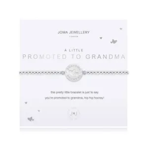 A Little Promoted To Grandma Silver 17.5cm Stretch Bracelet 3887