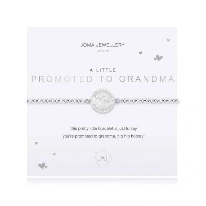 A Little Promoted To Grandma Silver 17.5cm Stretch Bracelet 3887