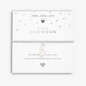 A Little Snowman Silver 15.5cm Stretch Bracelet C556