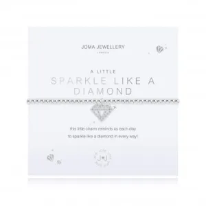A Little Sparkle Like A Diamond Silver 17.5cm Stretch Bracelet 4348