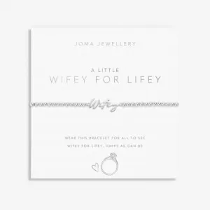A Little Wifey For Lifey Silver Plated 17.5cm Bracelet 7011