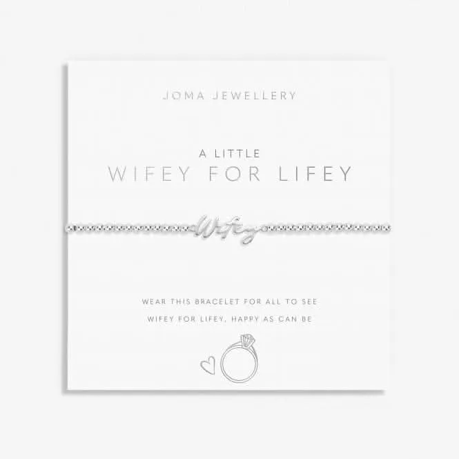 A Little Wifey For Lifey Silver Plated 17.5cm Bracelet 7011