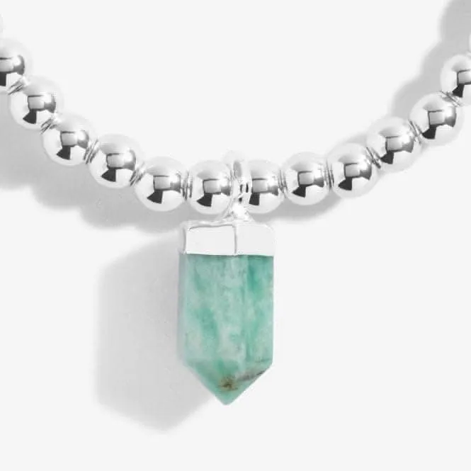 Affirmation Crystal A Little Happiness Aventurine Silver Stretch Bracelet 5261