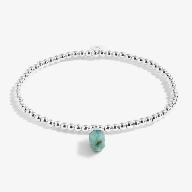 Affirmation Crystal A Little Happiness Aventurine Silver Stretch Bracelet 5261