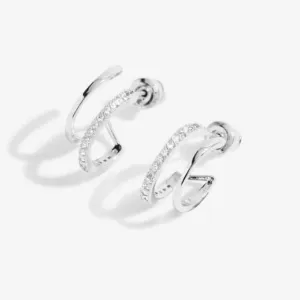 Afterglow Silver Huggie Earrings 6312