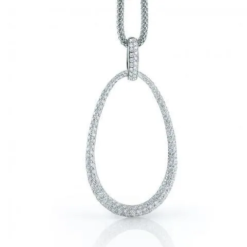 Al Coro Amori 18ct White Gold 1.75ct Pave Set Diamond Necklace