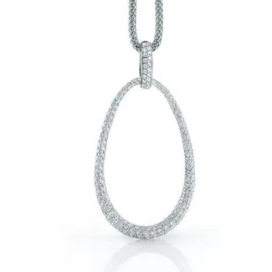 Al Coro Amori 18ct White Gold 1.75ct Pave Set Diamond Necklace