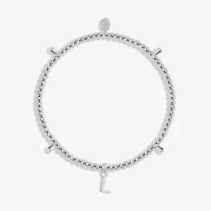 Alphabet A Little L Silver Plated Bracelet 7753