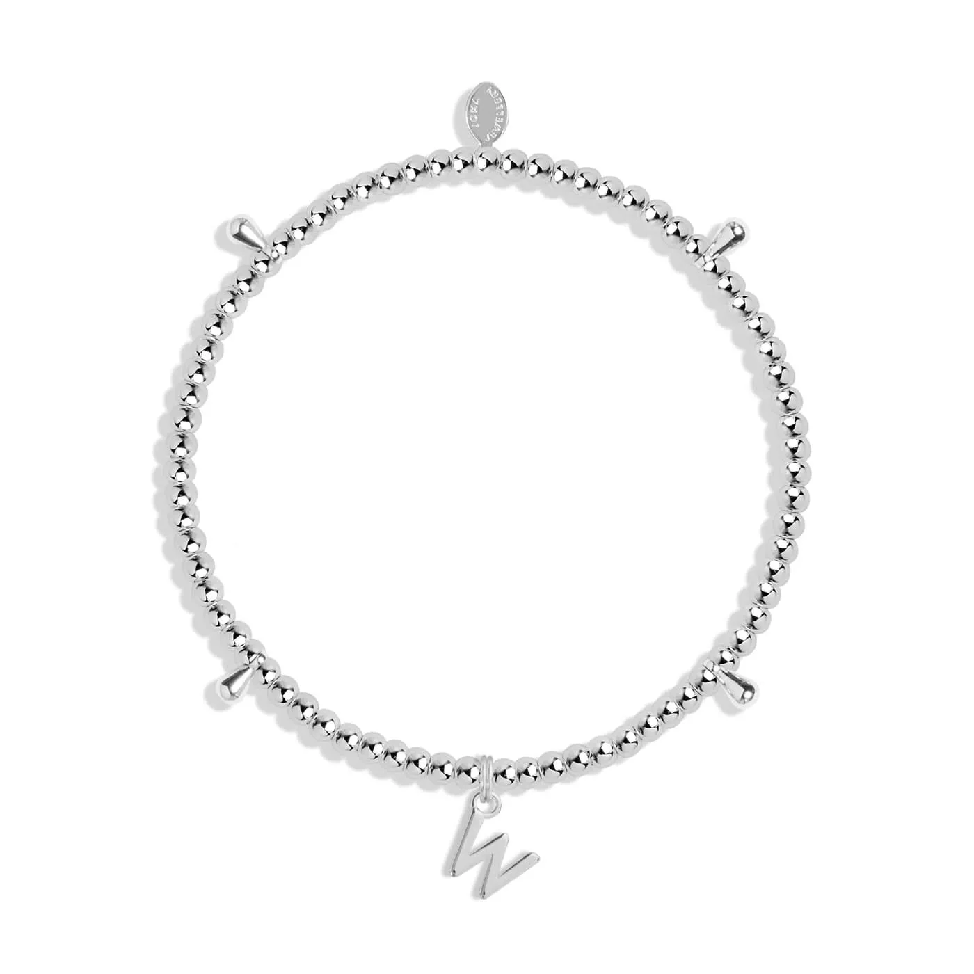 Alphabet A Little W Silver Plated Bracelet 7764