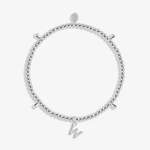 Alphabet A Little W Silver Plated Bracelet 7764