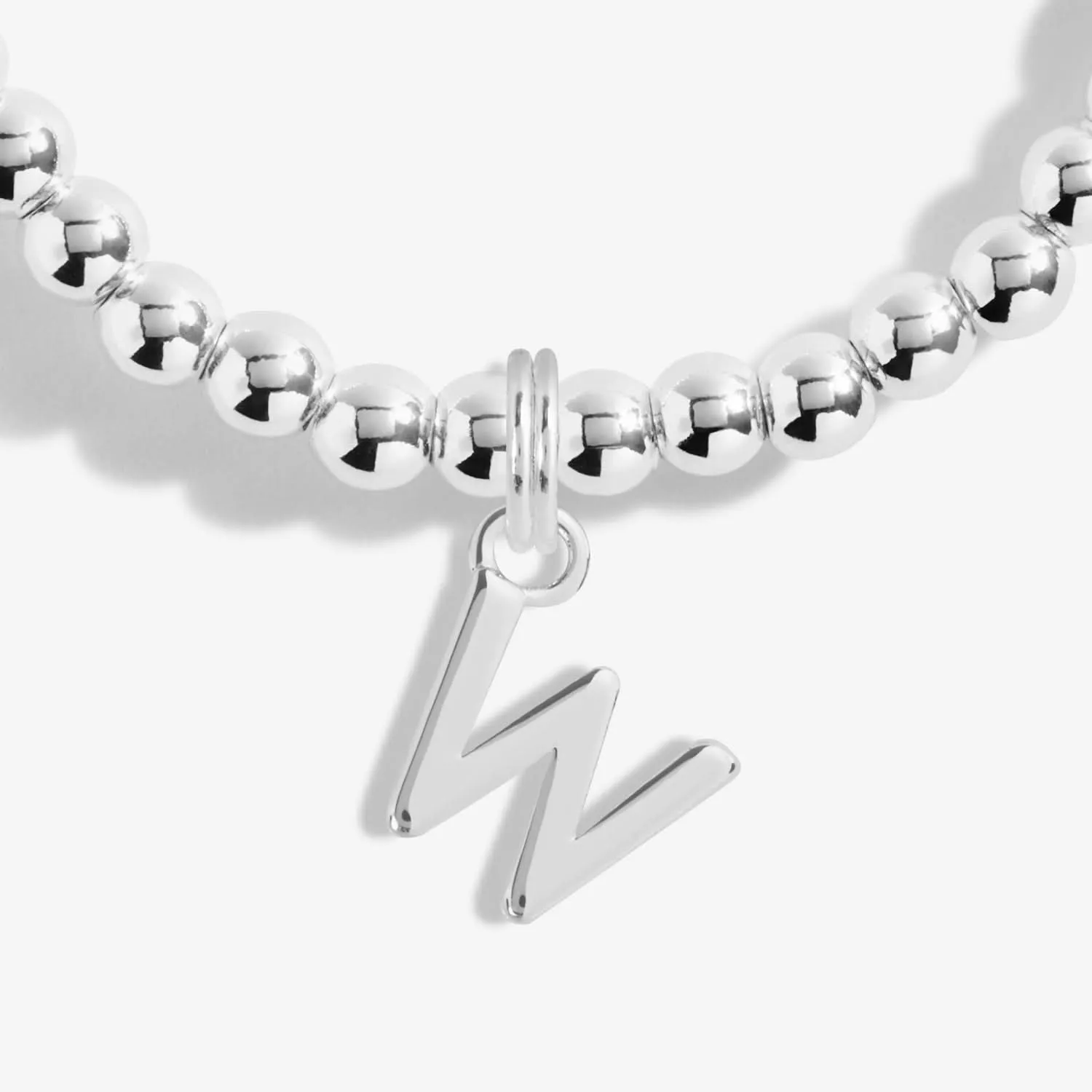 Alphabet A Little W Silver Plated Bracelet 7764