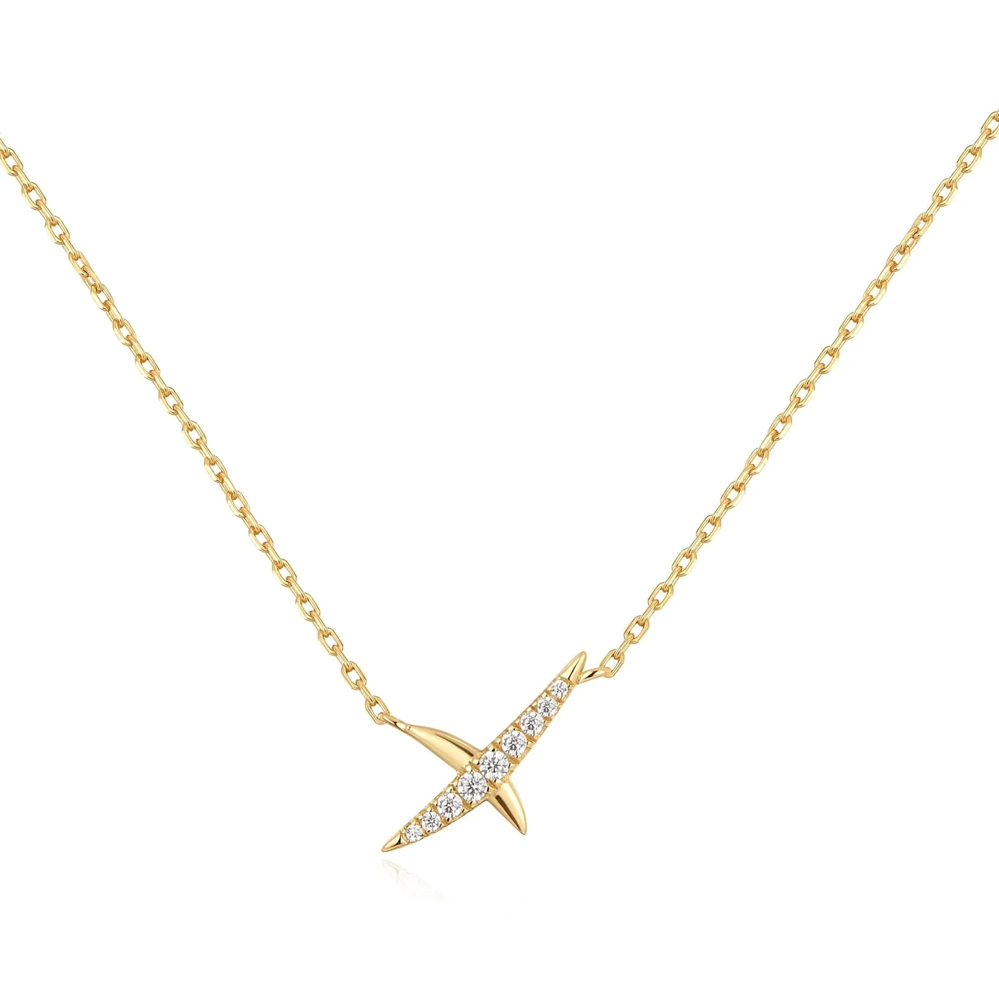 Ania Haie Gold Kiss Pav Necklace N057-01G