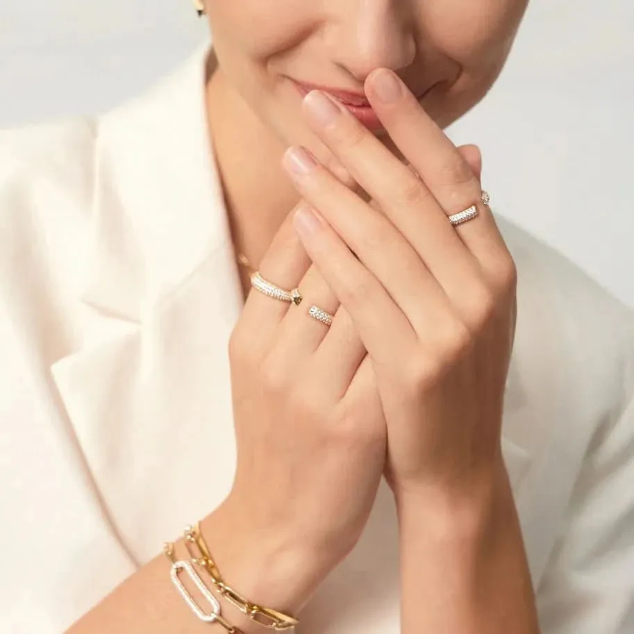 Ania Haie Gold Pav Adjustable Ring R051-01G