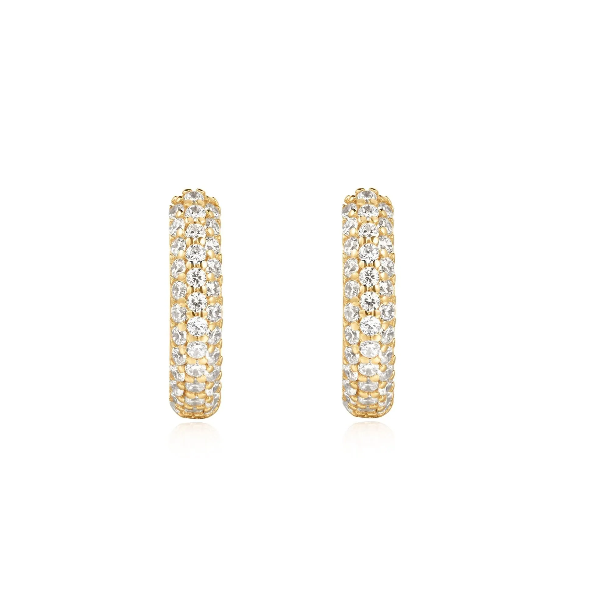 Ania Haie Gold Pav Huggies E057-04G